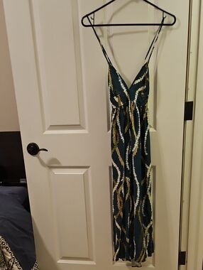 Kahulale'a Lei Print Dress With Adjustable Straps